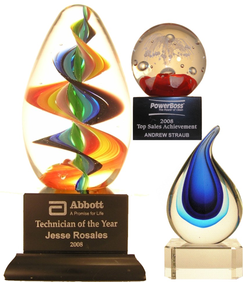 Glass art awards, blown glass awards